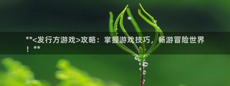 蓝狮集团董事长刘一辰简历：**<发行方游戏>攻略：掌握游戏技巧，畅游冒险世界
！**