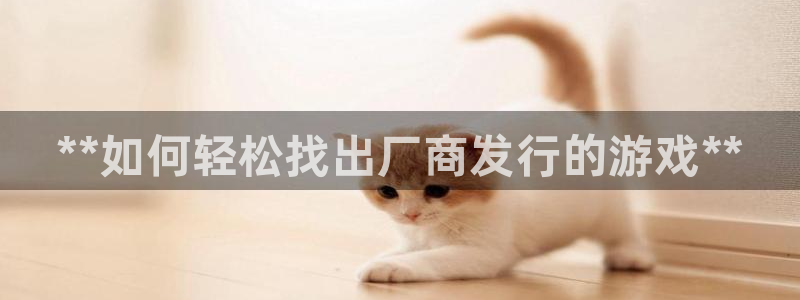 蓝狮子经理人：**如何轻松找出厂商发行的游戏**