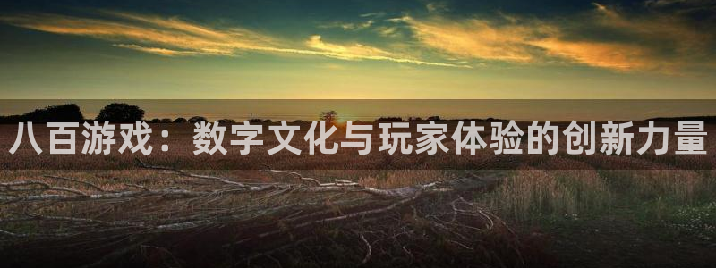 蓝狮在线：八百游戏：数字文化与玩家体验的创新力量